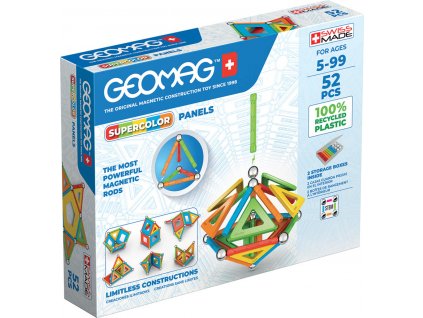 GEOMAG Supercolor Panels 52 dílků Eko magnetická STAVEBNICE