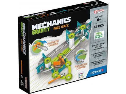 GEOMAG MECHANICS Gravity Race Track 67 dílků magnetická STAVEBNICE