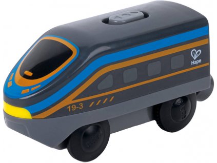 HAPE Lokomotiva Intercity černá vláček na baterie plast