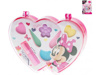 Sada krásy Minnie Mouse srdce dětský make-up oční stíny + lesky na rty šminky