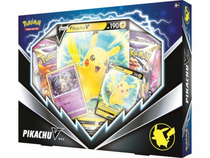 ADC HRA Pokémon TCG Pikachu V Box set 4x booster + 3x extra karta