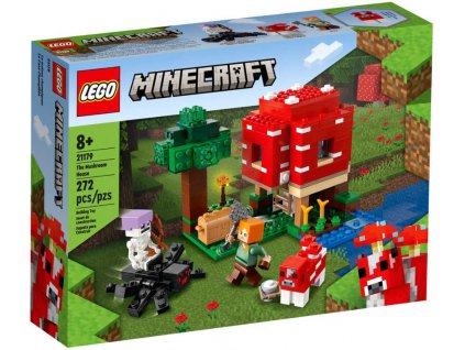 LEGO MINECRAFT Houbový domek 21179 STAVEBNICE