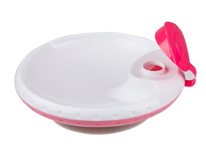 Ohřívací talířek s přísavkou BabyOno - růžová