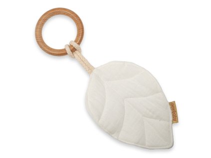 Kousátko s listy pro děti New Baby Leaf white