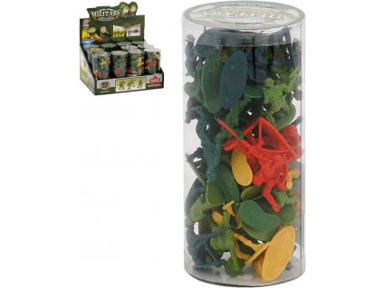 Vojáci 4cm barevné plastové akční figurky herní set armáda v tubě