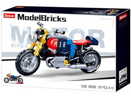 SLUBAN Model Bricks Motocykl Café Racer 197 dílků STAVEBNICE