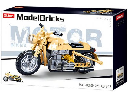 SLUBAN Model Bricks Motorka armádní 223 dílků STAVEBNICE