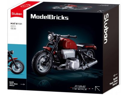 SLUBAN Model Bricks Motorka R18 222 dílků STAVEBNICE