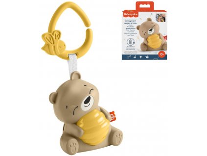 FISHER PRICE Baby medvídek zklidňující na baterie Světlo Zvuk pro miminko