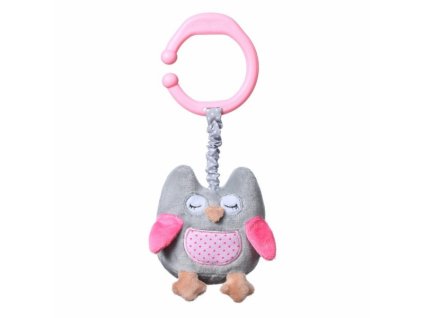 Závěsná hračka s vibrací Owl Sophia - růžová