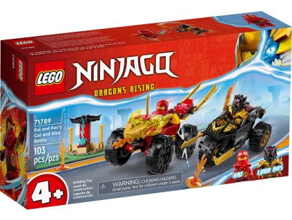 LEGO NINJAGO Kai a Ras v duelu auta s motorkou 71789 STAVEBNICE
