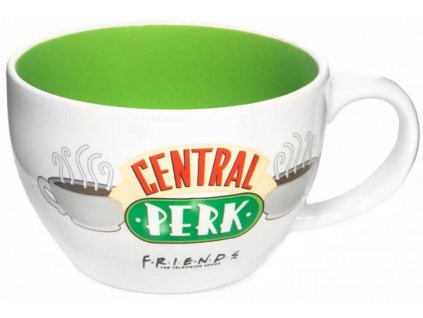 Hrnek na capuccino bílý Přátelé (Friends) s logem Central Perk 325ml