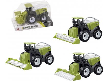 Traktor s žací lištou zelený farmářský kombajn plastový 4 druhy