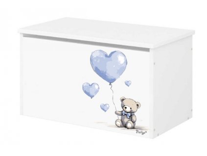 Box na hračky Nellys - Teddy love - modrý