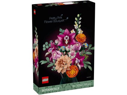 LEGO BOTANICALS Krásná kytice růžových květin 10342 STAVEBNICE 1