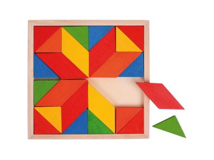 Bigjigs Toys Dřevěná mozaika barevná