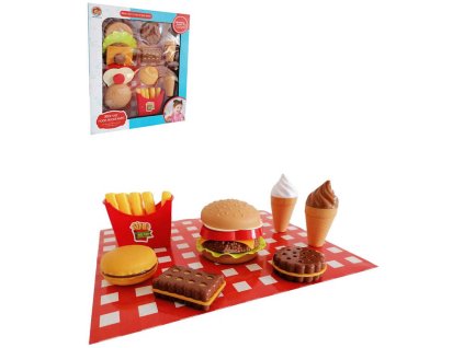 MAC TOYS Fast Food potraviny makety rychlé občerstvení plast v krabici