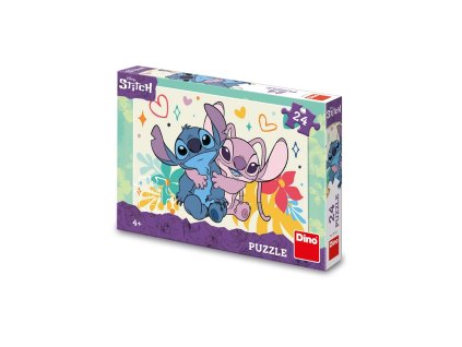 Dino Puzzle Stitch a Angel 24 dílků