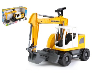 Auto Bagr Worxx plast 48cm 1:15 v krabici Liebherr A918 Litronic
