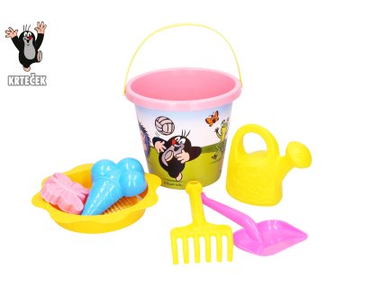 Písek sada Krtek velká 3,5 L růžová