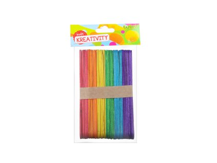 Dřívka barevné 15x1,8 cm, 50ks