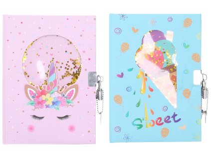 Památník nelinkovaný se zámkem 15x21 cm MIX, 80 stran