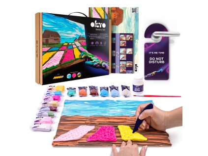 OKTO SENSOTY ART výtvarná sada  ”Květinové záhony v Holandsku” 30x40 cm