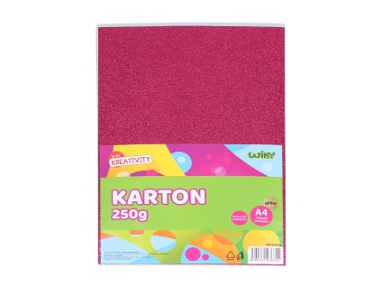 Karton A4 20,5x29,5 cm 10ks, glitter