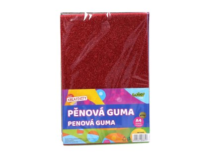 Pěnová guma A4 20x30 cm glitter, 10 ks