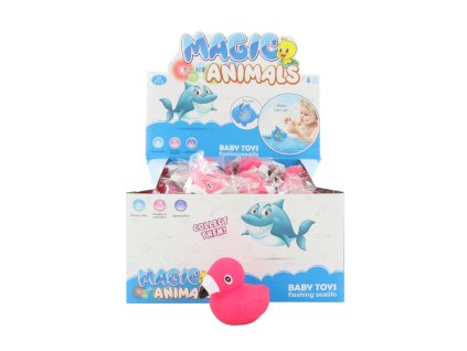 Plameňák svítící ve vodě