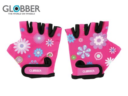Globber Toddler dětské ochranné rukavičky XS -flowers pink