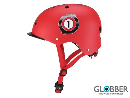 Globber Dětská přilba Elite New Red Racing XS/S (48-53 cm)