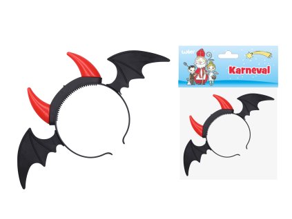 Rohy netopýr svítící + blikající 35x19 cm