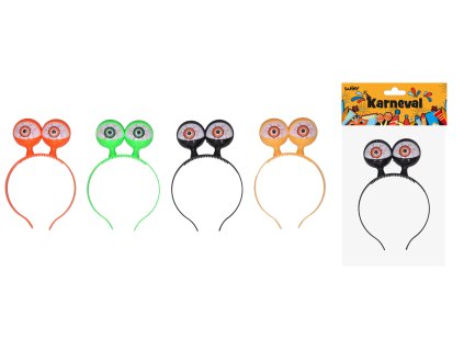 Čelenka s ozdobou svítící (blikající) oči 12x19 cm