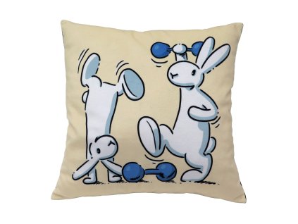 Bob a Bobek, Polštář 30x30cm, činky