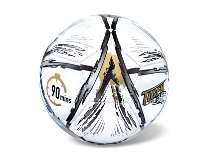 Míč fotbalový, velikost 5, stříbrno-zlatý