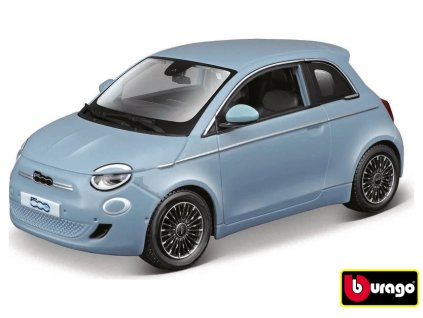 Bburago 1:24 Plus - Fiat 500e (2023) - Blue