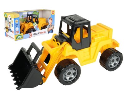 Nakladač žlutočerný Giga Trucks plast 62cm v krabici 70x35x29cm
