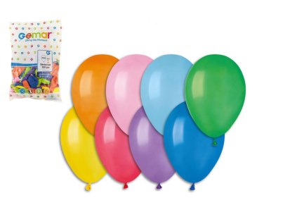 Balonek/Balonky nafukovací 8" pastelové 100ks v sáčku karneval