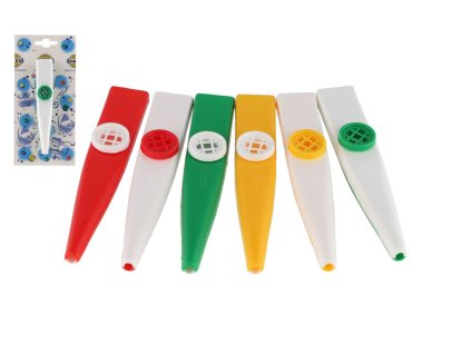 Kazoo plast 12cm 4 barvy na kartě