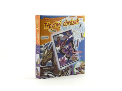 Třpytivý obrázek 4 ks v krabici 22x26x4cm