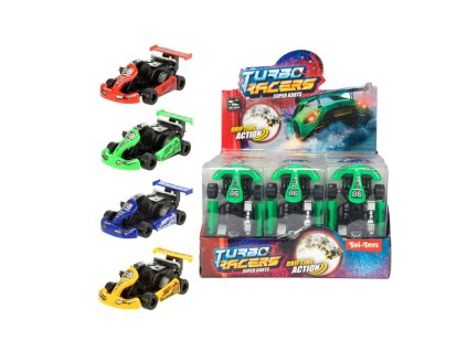 Auto motokára plast 9cm asst 4 barvy 12ks v boxu