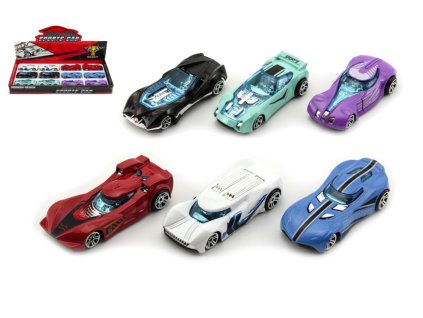 Auto kov/plast 8cm na volný chod mix barev 12ks v boxu