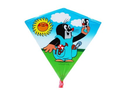 Drak létající Krtek plast 68x73cm mix barev v sáčku 36ks v boxu