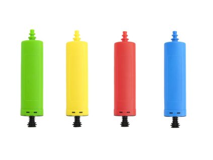 Pumpa na balónky plast 28x6cm 4 barvy karneval