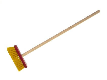 Koště červené s násadou dřevo 80cm nářadí