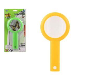 Lupa plast/sklo 20cm 2 barvy na kartě 14x28cm