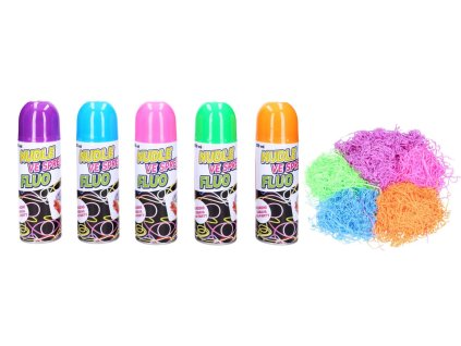 Nudle ve spreji FLUO/špagety ve spreji 17cm 250 ml 5 barev karneval