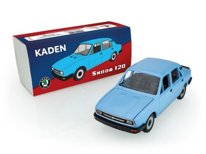 Auto Škoda 120 plast 21cm v krabičce 22x10x8cm Kaden