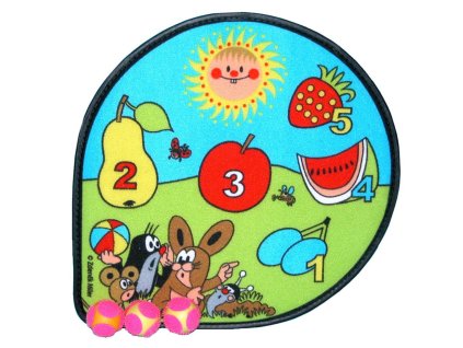 Terč Krtek + míček 3ks suchý zip 30x30cm v sáčku